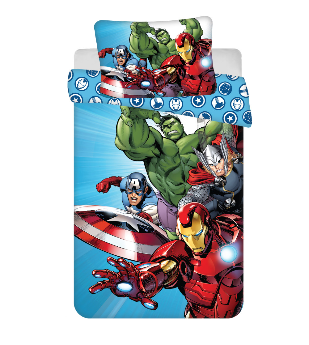 Avengers Light Blue children's voodipesukomplekt 100x135 cm, 40x60 cm – tootepilt