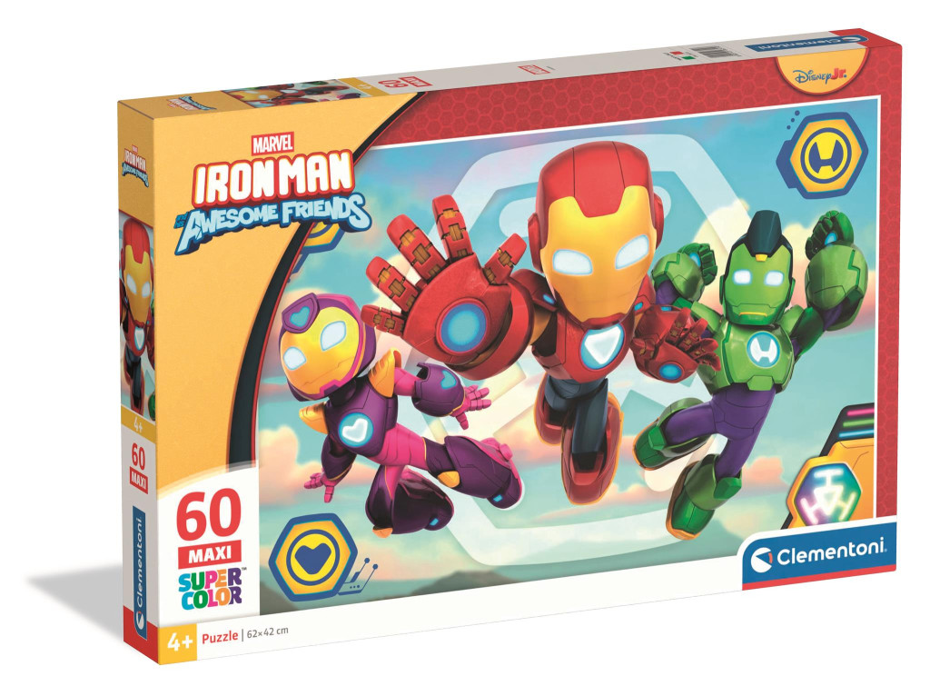 Avengers Ready Iron Man and his Super Team 60-osaline Maxi pusle Clementoni – tootepilt