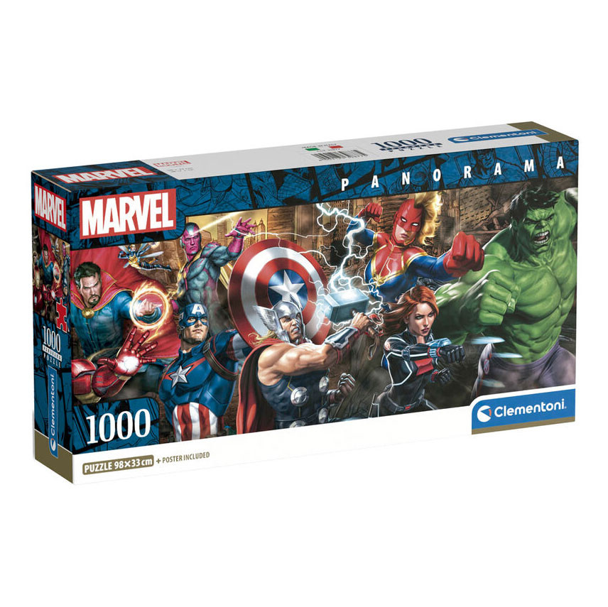 Avengers Ultimate Unite 1000-osaline panoramic pusle Clementoni – tootepilt