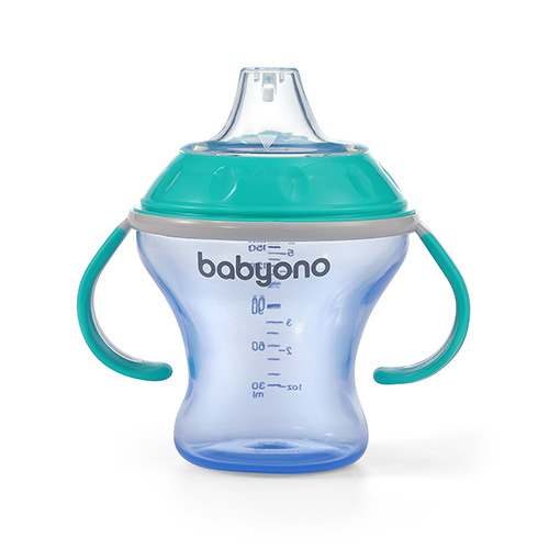 BabyOno tilkumiskindel joogitass – sinine eestvaade