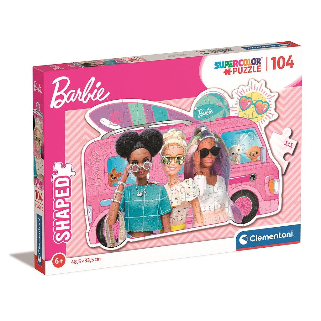 Barbie Car 104-osaline shape pusle Clementoni – tootepilt