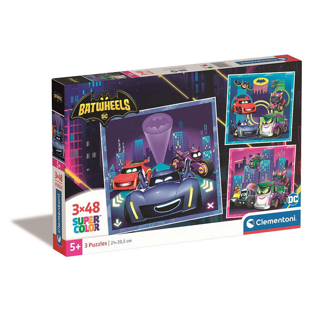 Batman Batwheels 3×48-osaline pusle Clementoni – tootepilt