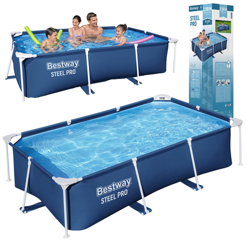 Bestway Steel Pro 56403 ristkülikukujuline karkassbassein, 259 × 170 × 61 cm