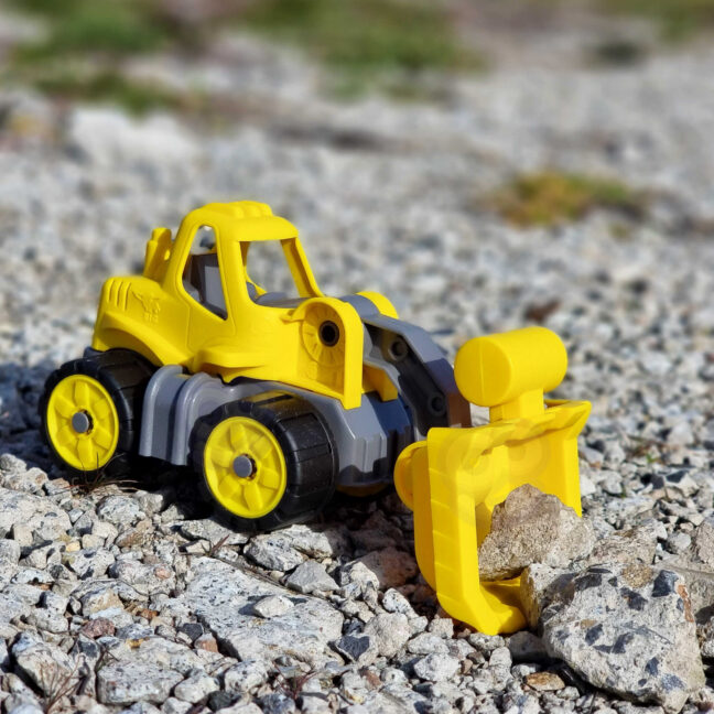 suur töömasin minilaadur liiv – detailvaade
