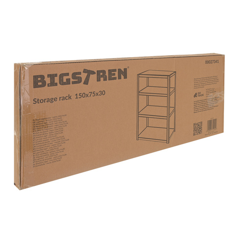 Bigstren laoriiul, 150 × 75 × 30 cm, must