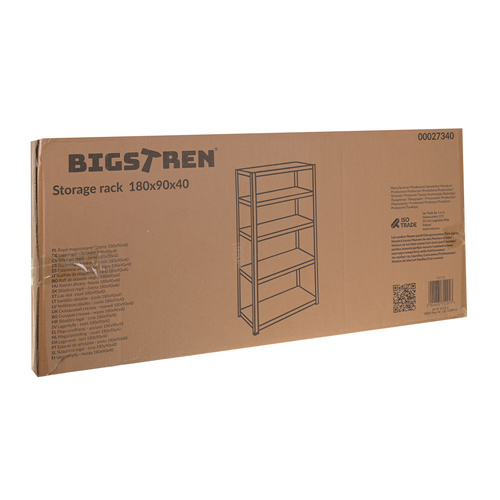 Bigstren laoriiul, 180 × 90 × 40 cm, must