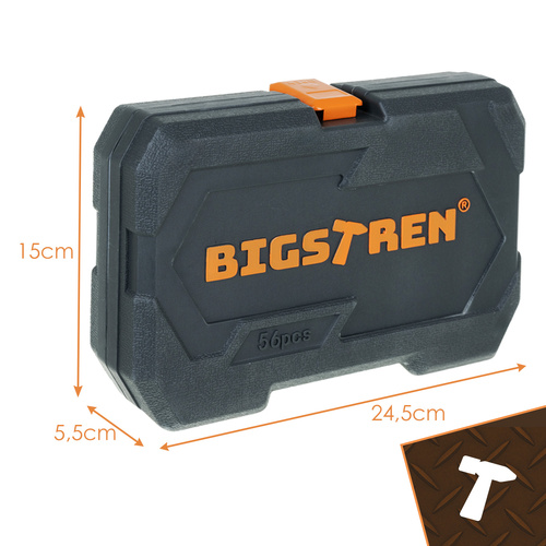 Bigstren tööriistakomplekt kohvris 26845, 56 osa