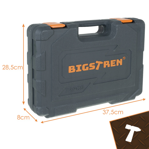 Bigstren tööriistakomplekt kohvris 26846, 72 osa