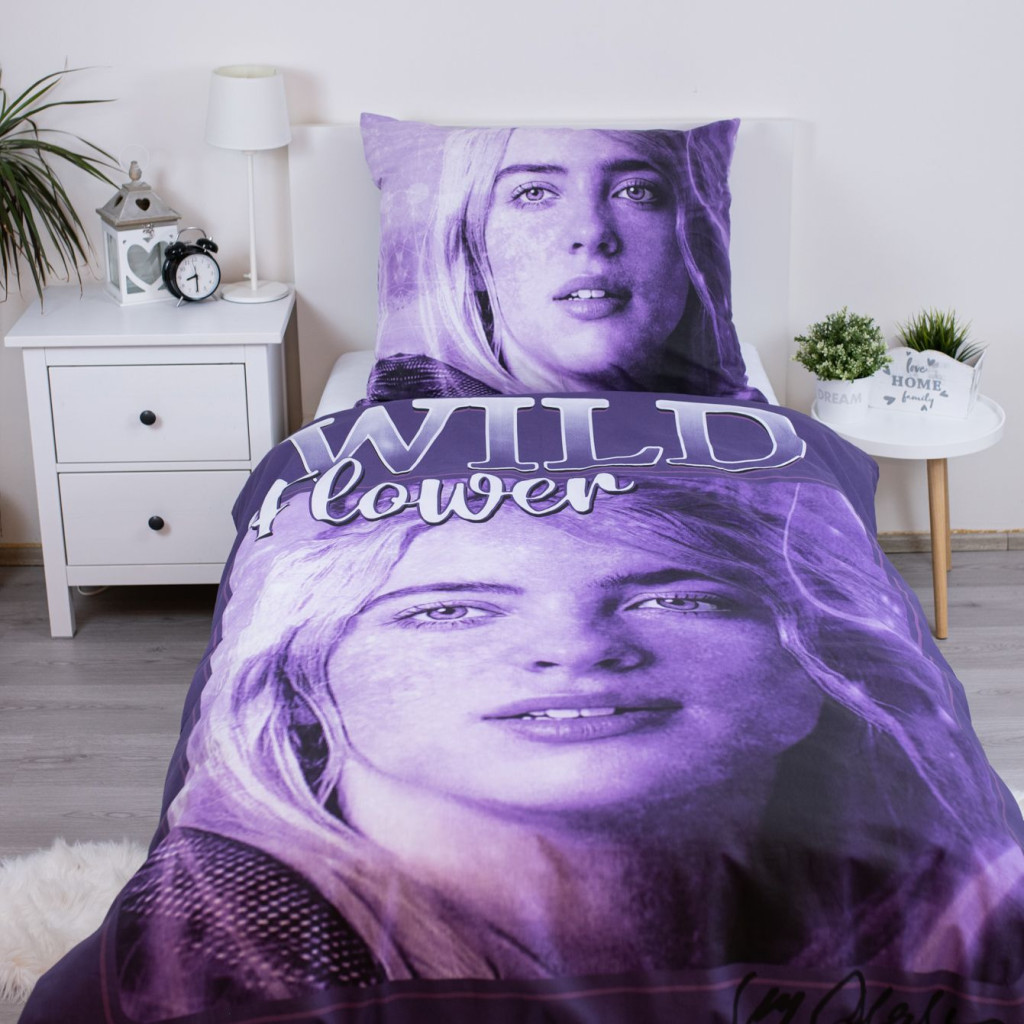 Billie Eilish Wild Flower voodipesukomplekt 140x200cm, 70x90 cm – detailvaade 2