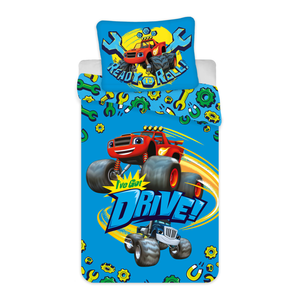 Blaze Drive children's and nursery voodipesukomplekt 100×135 cm, 40×60 cm – tootepilt