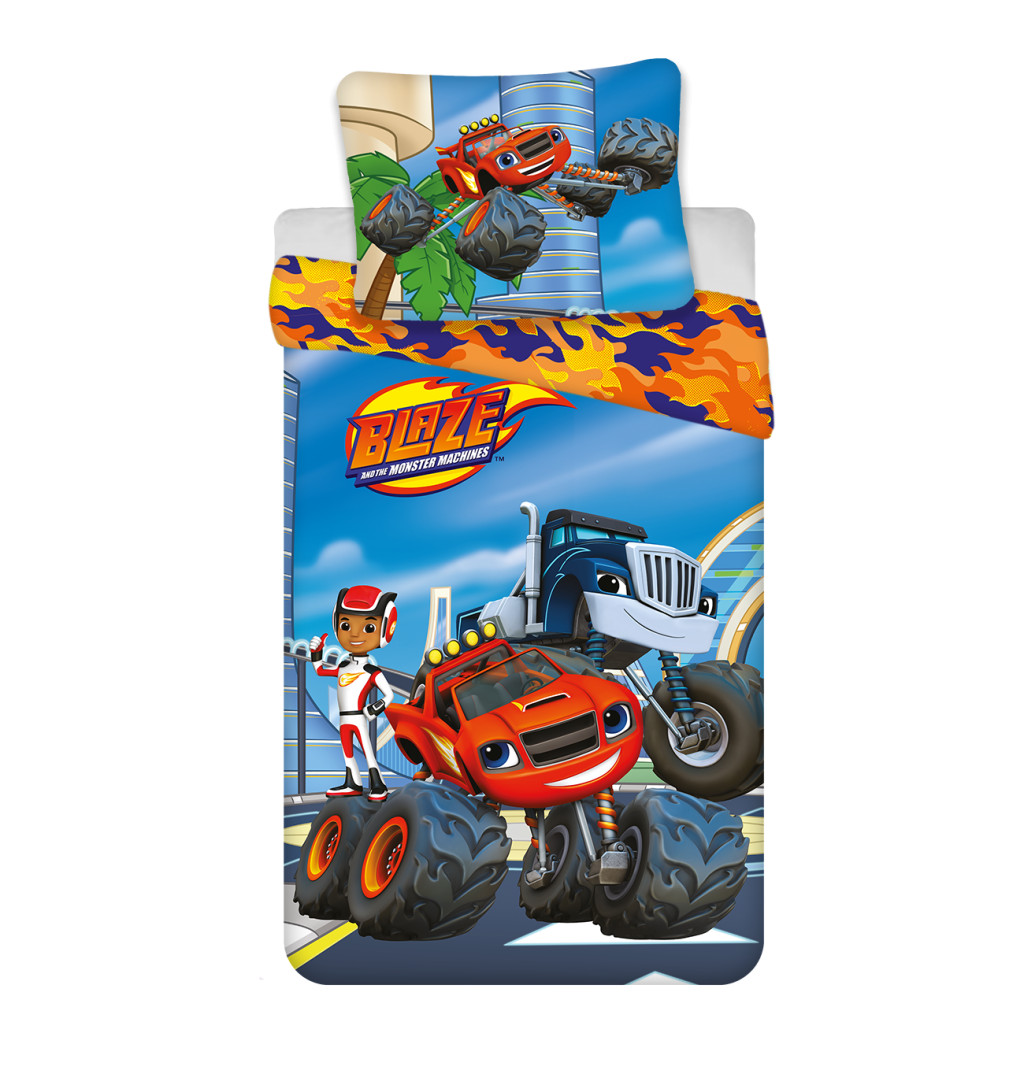 Blaze Race children's voodipesukomplekt 100x135 cm, 40x60 cm – tootepilt