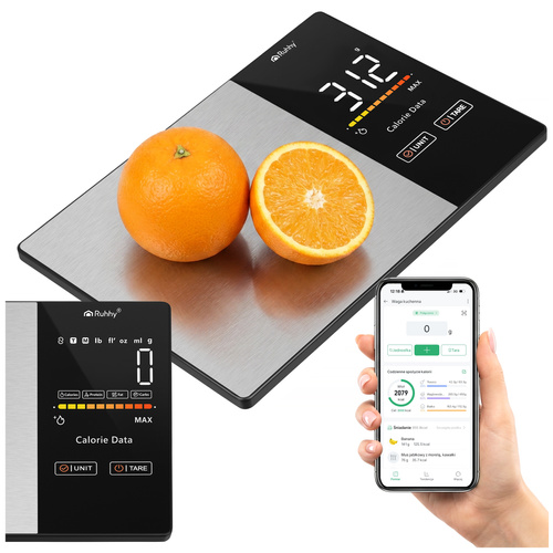 Bluetoothiga elektrooniline köögikaal, LCD-ekraan, 5 kg, jaotis 1 g