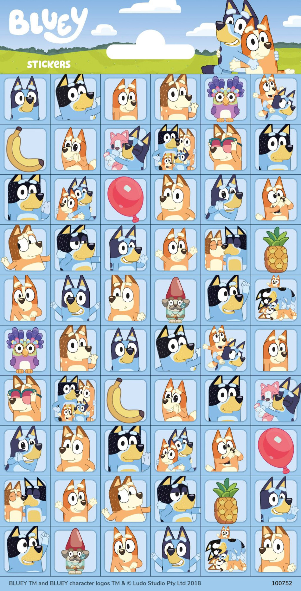 Bluey Bingo mini-kleepsukomplekt – tootepilt