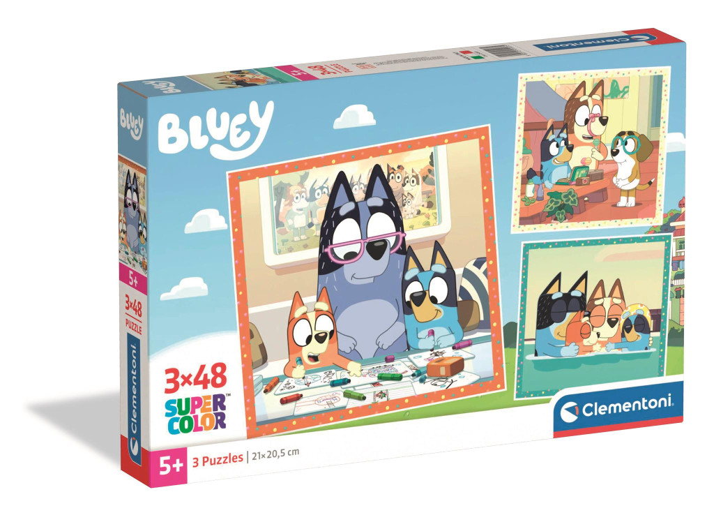 Bluey Creative Play 3×48-osaline Clementoni pusle – tootepilt