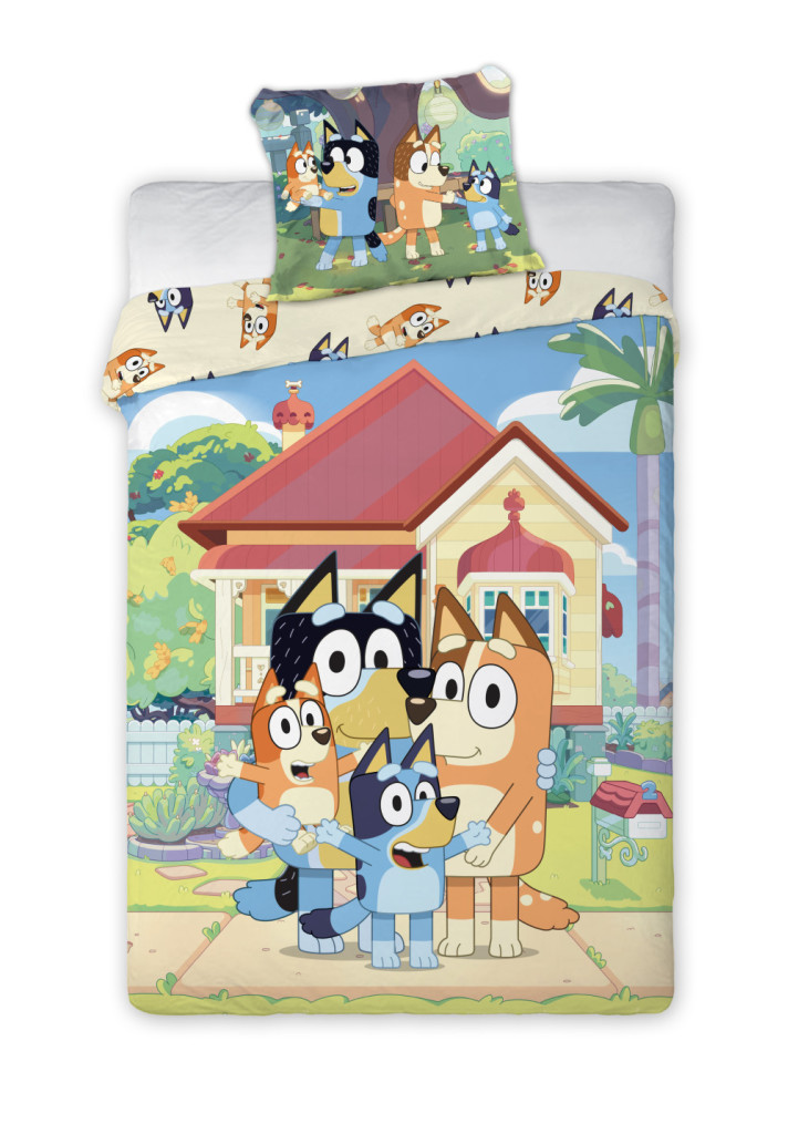 Bluey Family Home voodipesukomplekt 140x200cm, 70x90 cm – tootepilt