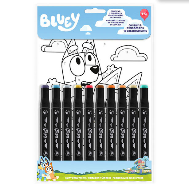 Bluey Life numbrite järgi värvimisraamat – tootepilt
