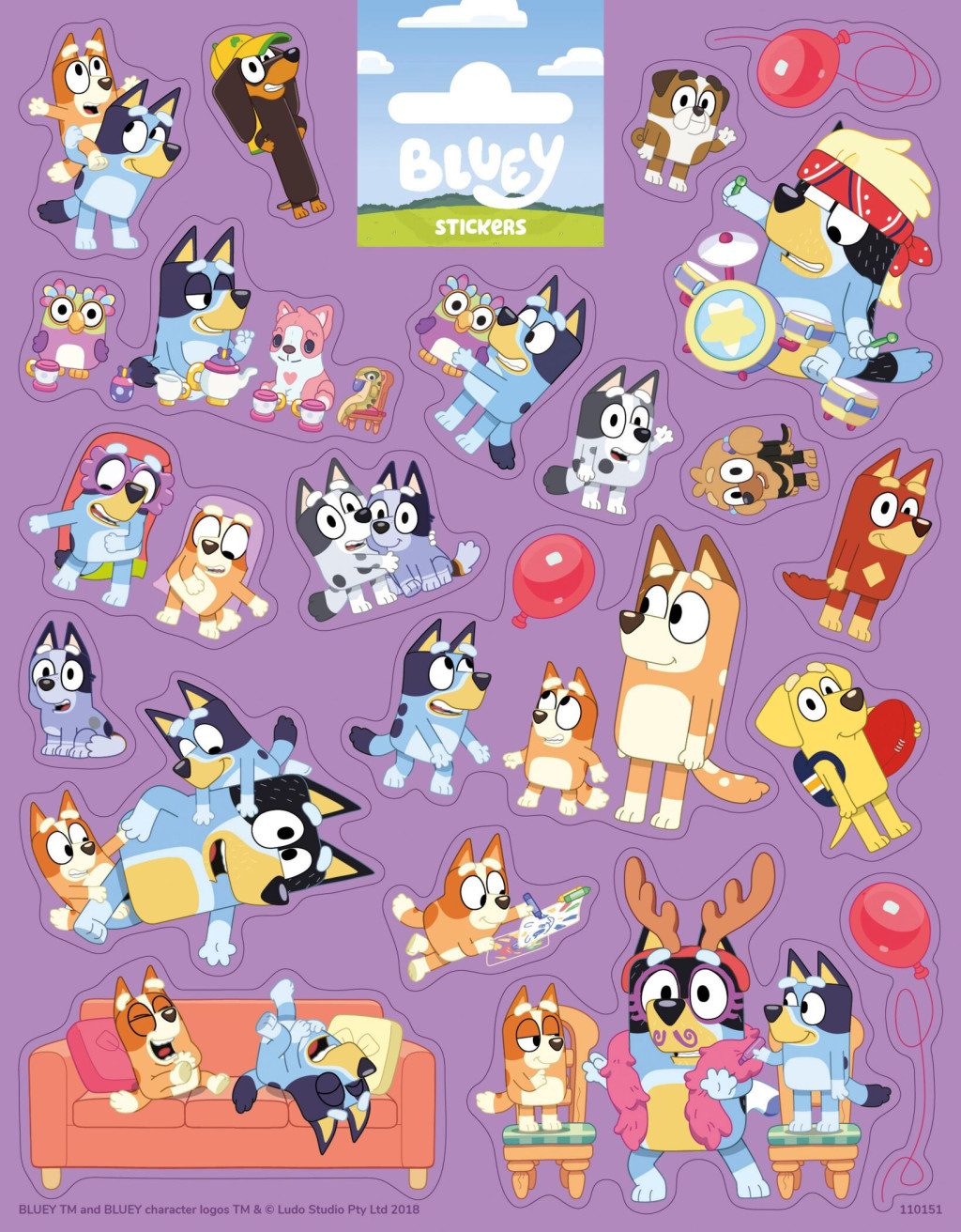 Bluey Play kleepsukomplekt – tootepilt
