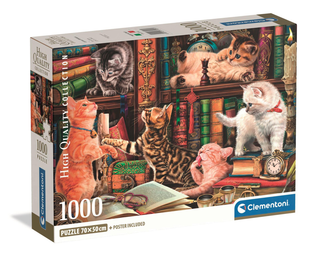 Cat Curious Whiskers 1000-osaline Compact pusle Clementoni – tootepilt