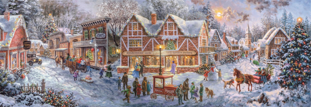 Christmas Getting Ready 1000-osaline panoraampusle Clementoni – detailvaade 2