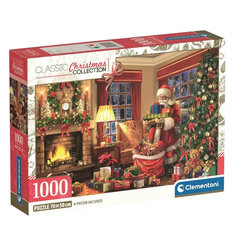 Christmas Santa's Visit 1000-osaline pusle Clementoni – tootepilt
