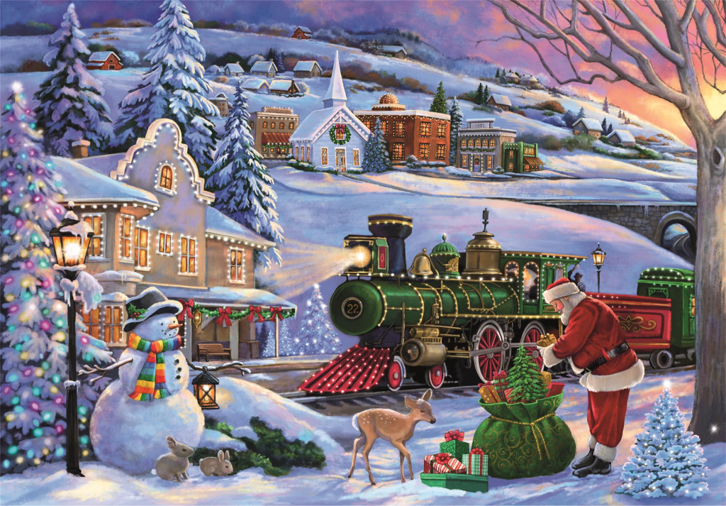 Christmas Train 500-osaline Compact pusle Clementoni – detailvaade 2