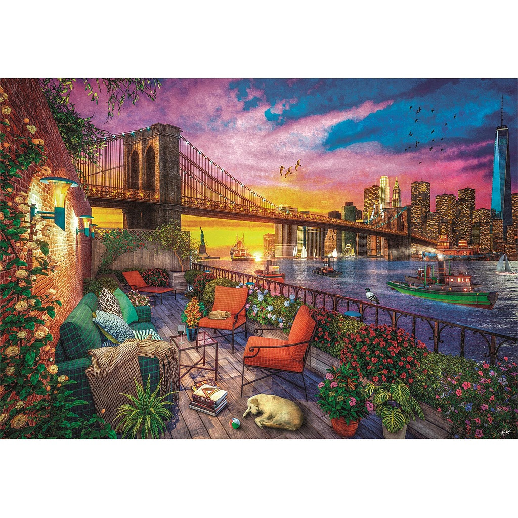 Cities Balcony Sunset New York 3000-osaline pusle by Clementoni – detailvaade 2