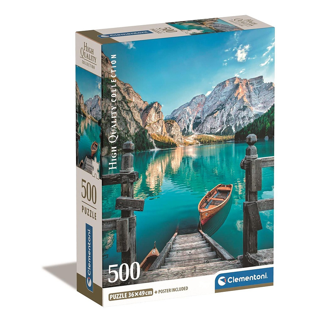 Cities Braies Lake Italy 500-osaline pusle Clementoni – tootepilt