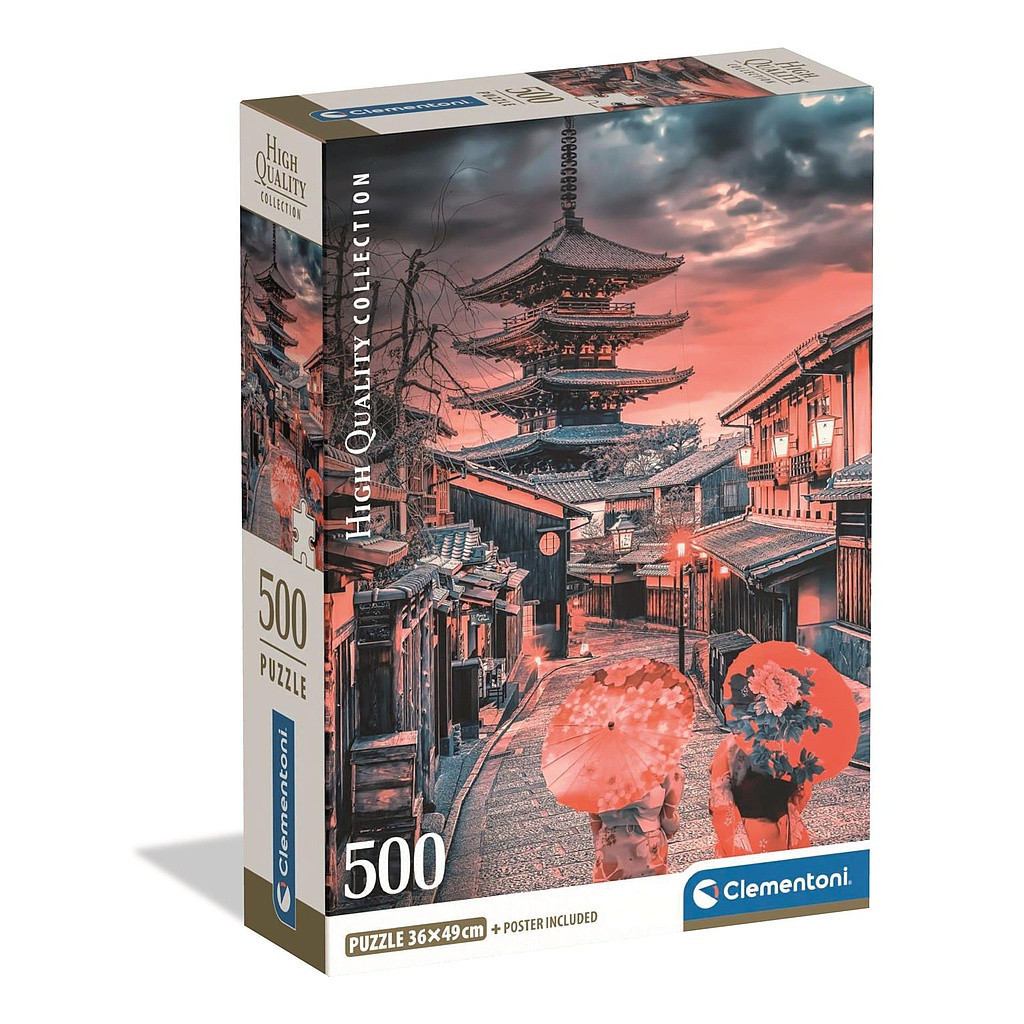 Cities Evening in Kyoto Japanese 500-osaline Compact pusle Clementoni – tootepilt