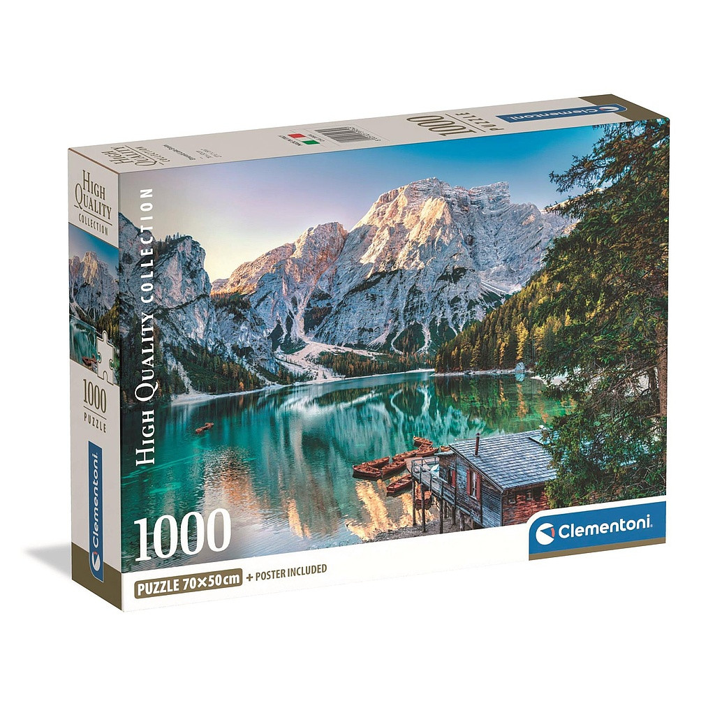 Cities Lake Braies Italy 1000-osaline Compact pusle Clementoni – tootepilt