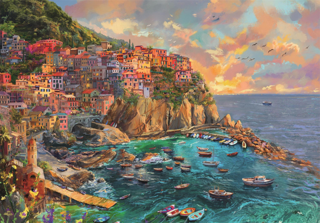Cities Manarola Italy 2000-osaline pusle Clementoni – detailvaade 2