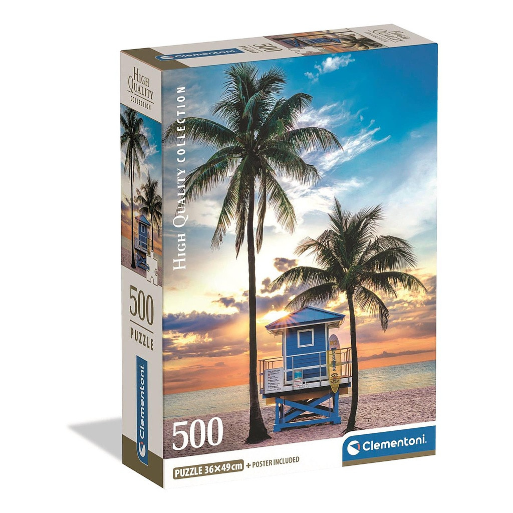 Cities Miami Beach Florida 500-osaline Compact pusle Clementoni – tootepilt