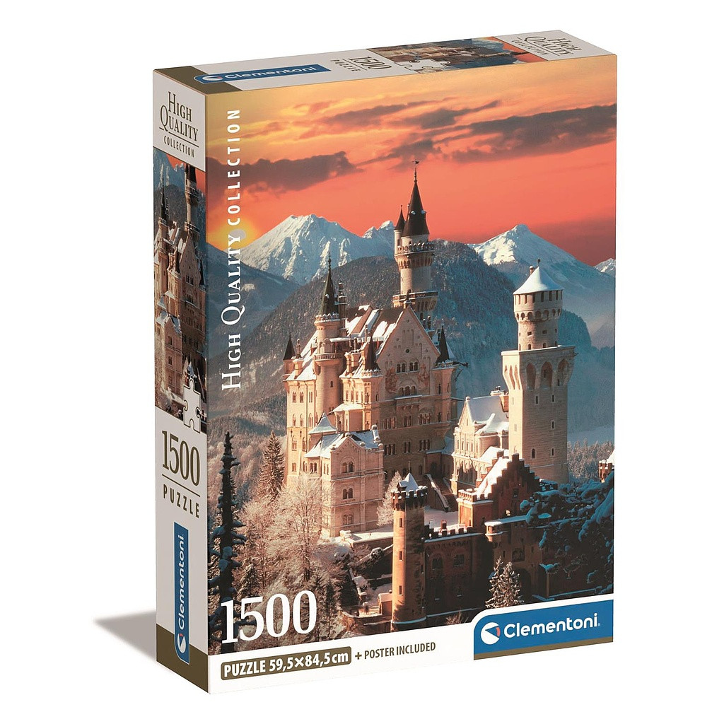 Cities Neuschwantein Germany 1500-osaline Compact pusle Clementoni – tootepilt