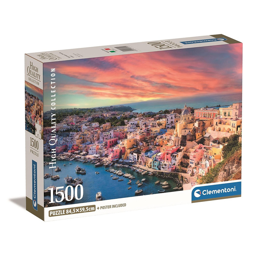 Cities Procida Island Italy 1500-osaline Compact pusle Clementoni – tootepilt