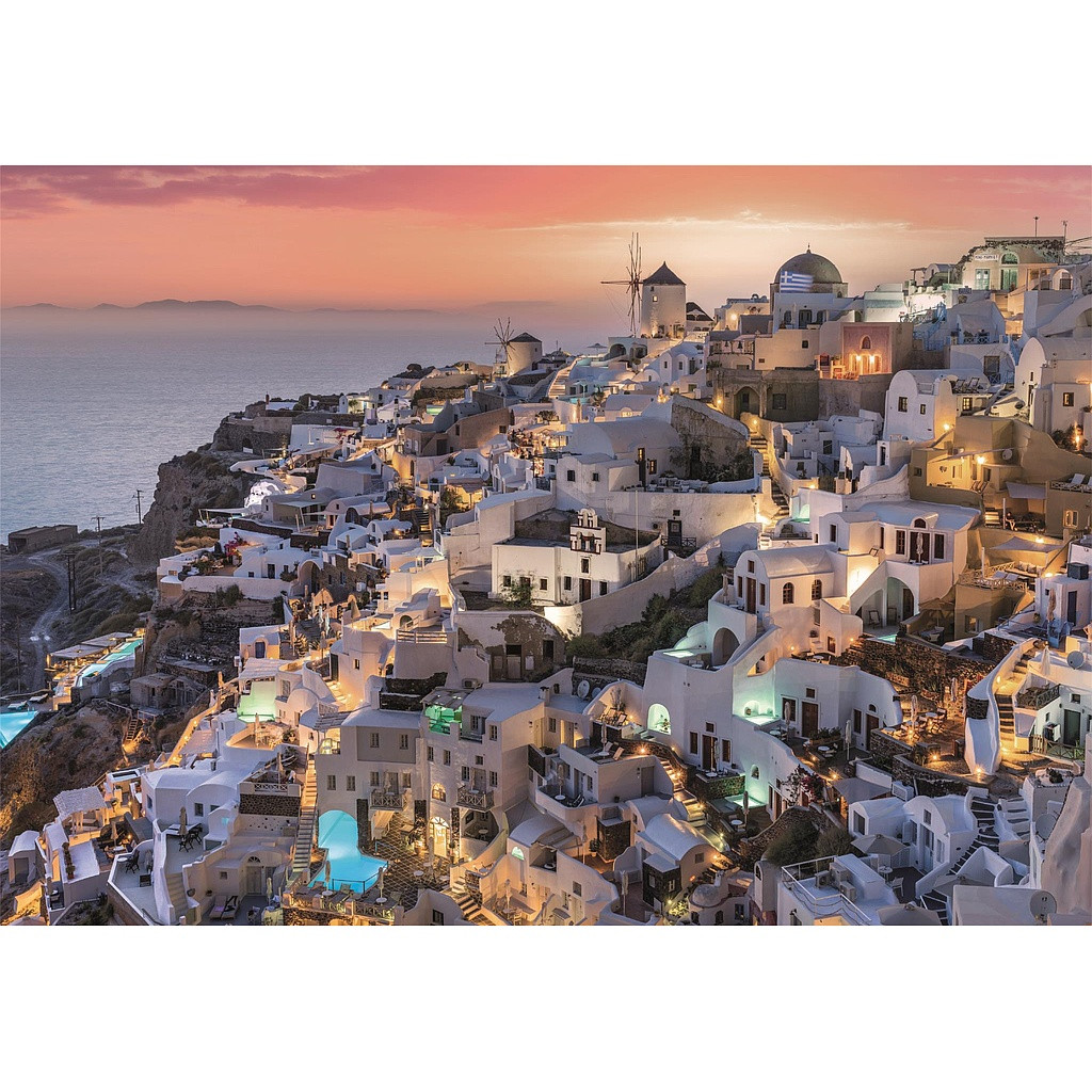 Cities Santorini Greece 1000-osaline Compact pusle Clementoni – detailvaade 2
