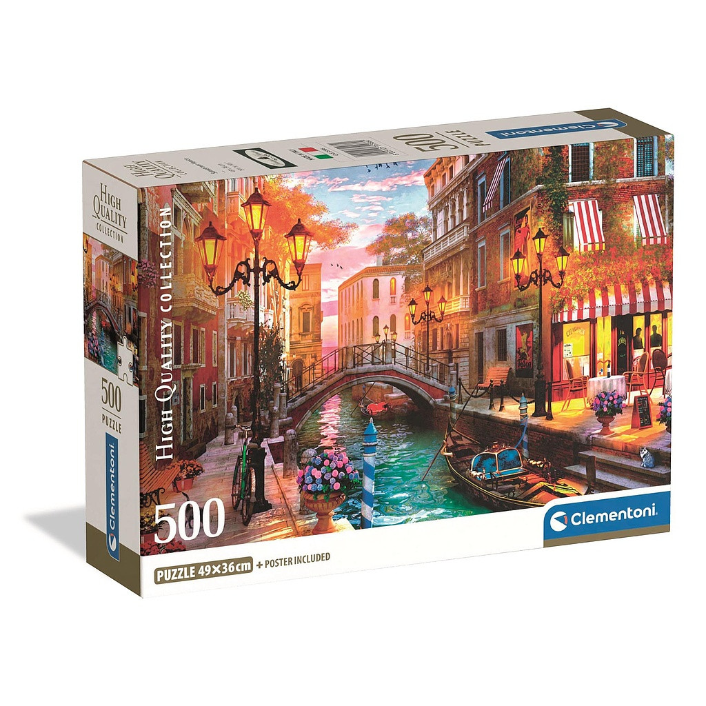 Cities Venice Sunset Italy 500-osaline Compact pusle Clementoni – tootepilt