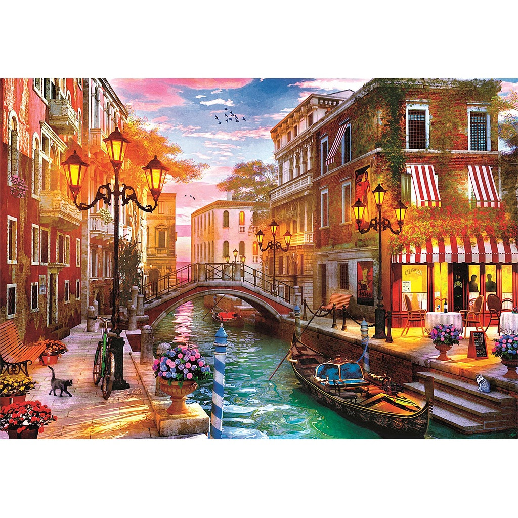 Cities Venice Sunset Italy 500-osaline Compact pusle Clementoni – detailvaade 2