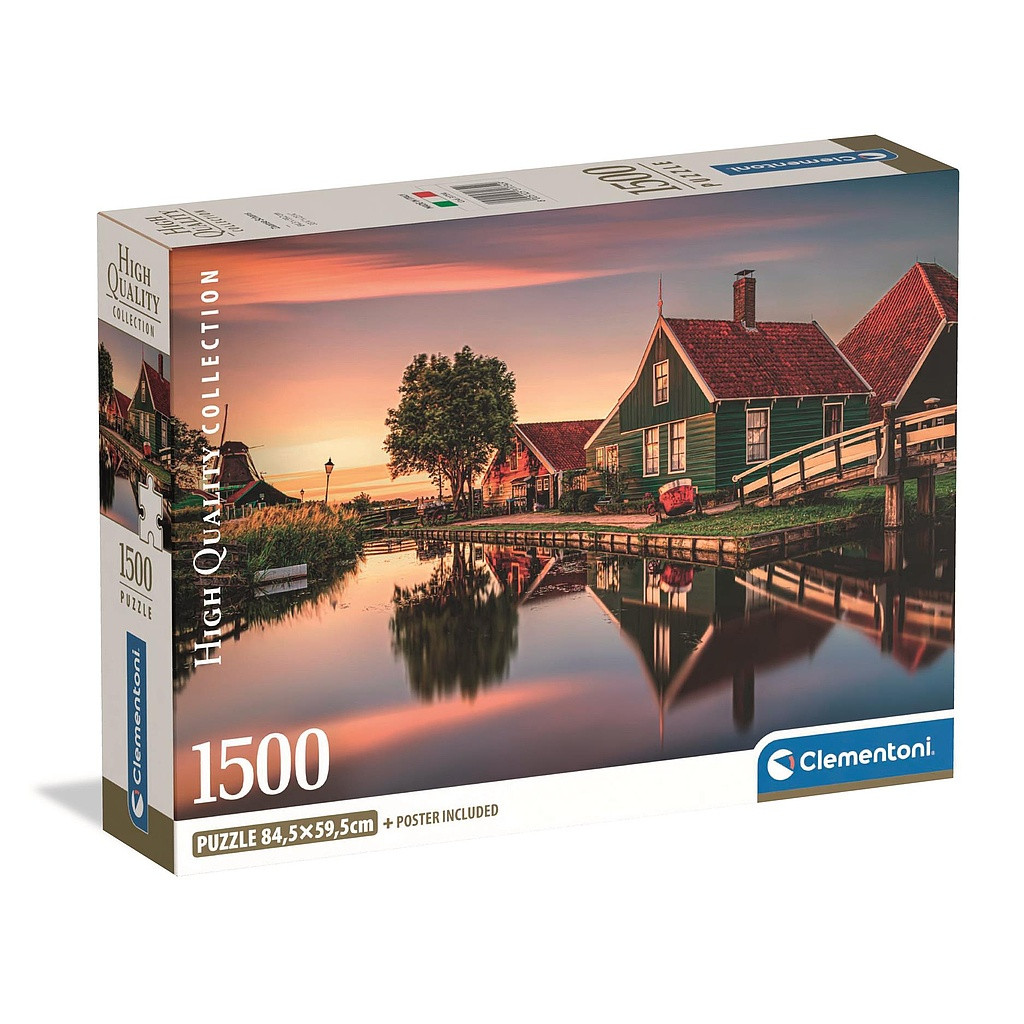 Cities Zaanse Schans Netherlands 1500-osaline Compact pusle Clementoni – tootepilt