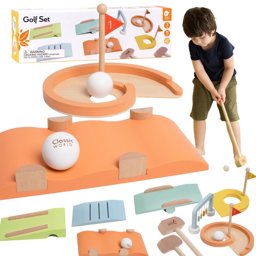 golf various obstacles mäng – Puidust Golf komplekt Various Obstacles – arendav mäng lapsele