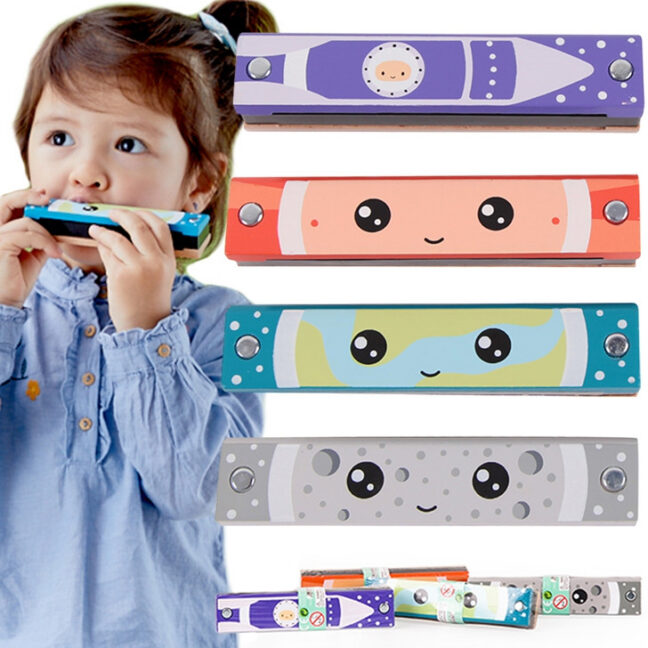 harmonica mäng lapsele CW40539 – Puidust Harmonica lastele 1 tk. – arendav mäng lapsele