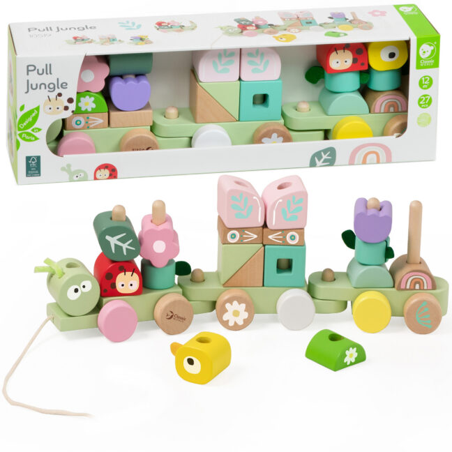 caterpillar rong pusle mäng – Montessori puidust Caterpillar rong pusle – arendav mäng lapsele
