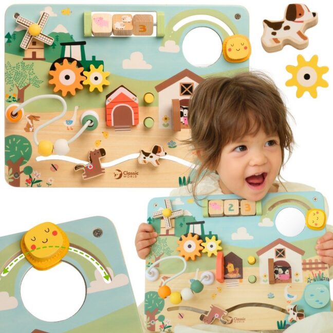 manipulative tegevustahvel talu lastele – Puidust Manipulative tegevustahvel talu lastele
