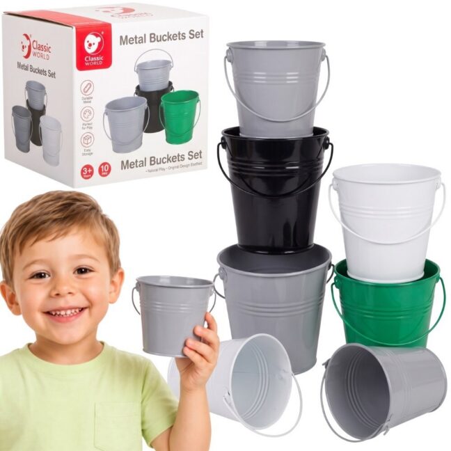 värviline buckets mäng lapsele – detailvaade