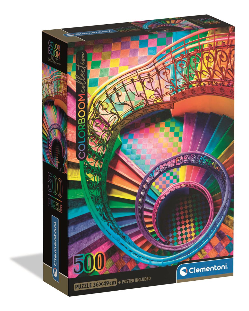 Colour Curly Tails Colorboom Staircase 500-osaline Compact pusle by Clementoni – tootepilt