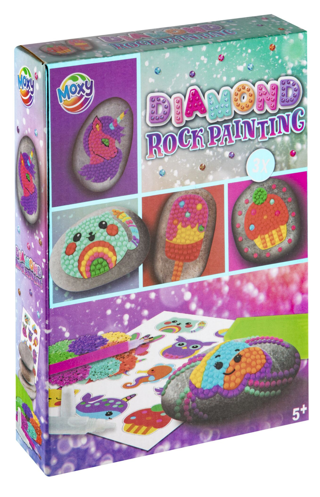 Colour Diamond pebble maker kit with stickers – tootepilt