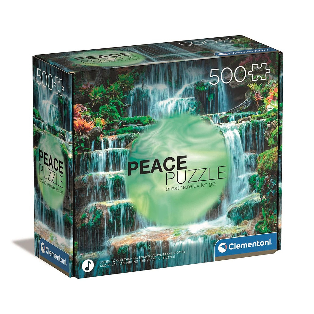 Colour Flow Waterfall 500-osaline Peace pusle Clementoni – tootepilt