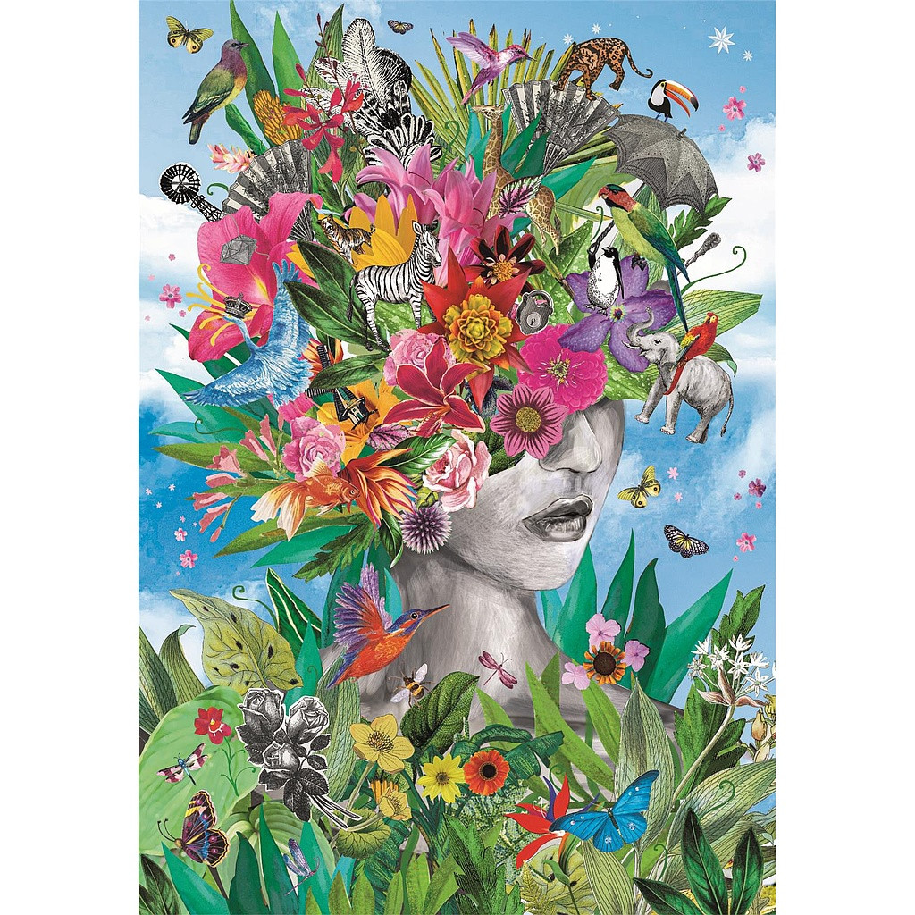 Colour Head in Jungle Blooming Thoughts 500-osaline Compact pusle Clementoni – detailvaade 2
