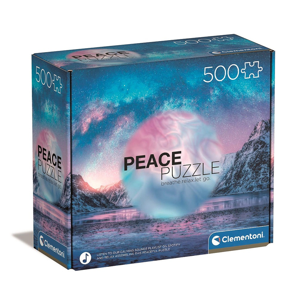 Colour Light Blue Peace Peaceful Light Blue Mountain 500-osaline Clementoni pusle – tootepilt