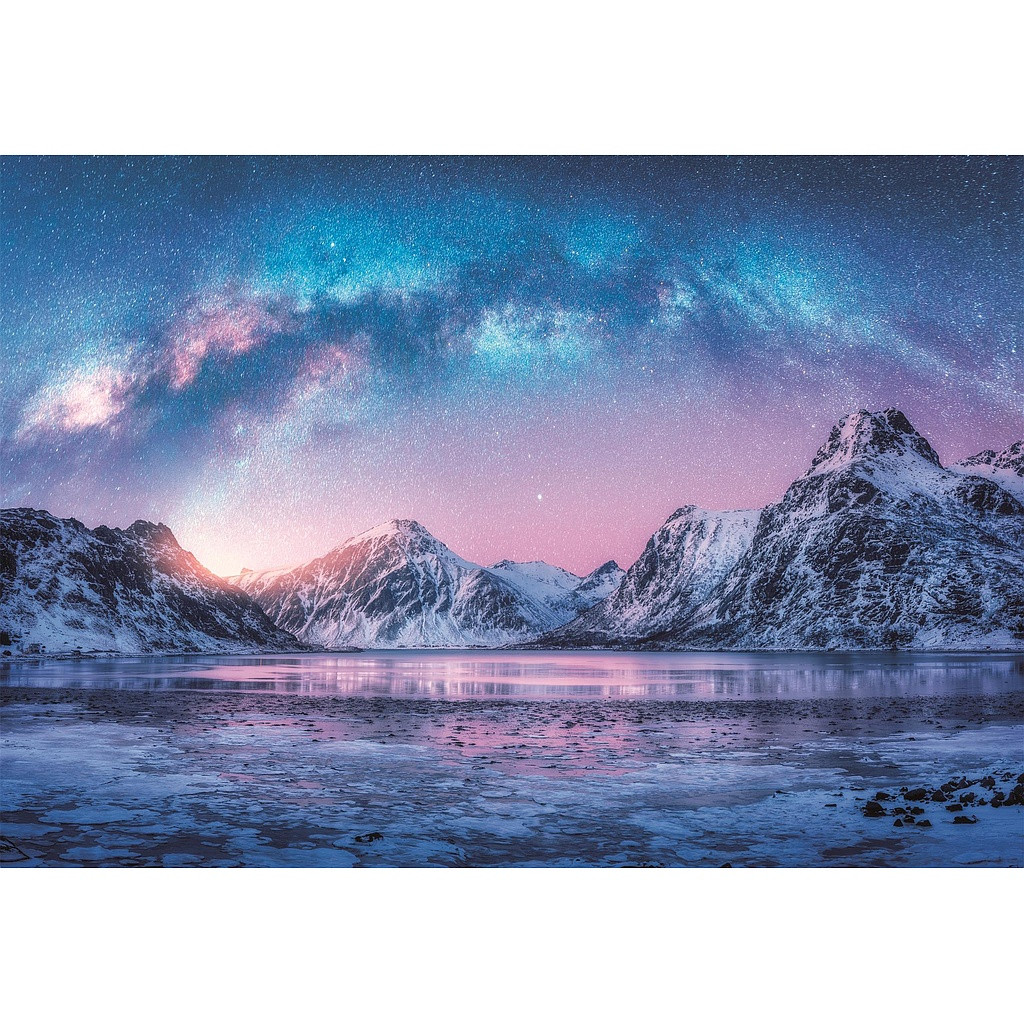 Colour Light Blue Peace Peaceful Light Blue Mountain 500-osaline Clementoni pusle – detailvaade 2
