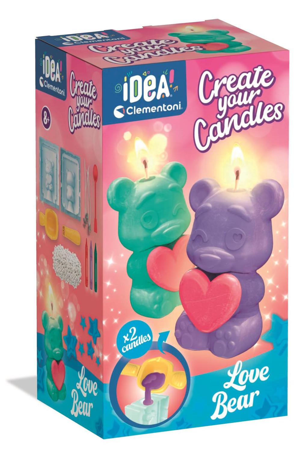 Colour Love Teddy küünalde valmistamise komplekt Clementoni – tootepilt