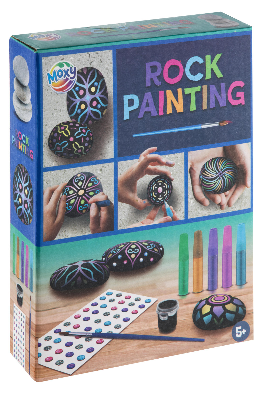 Colour Mandala decorative pebble kit with stickers – tootepilt